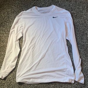 Nike white dri-fit long sleeve